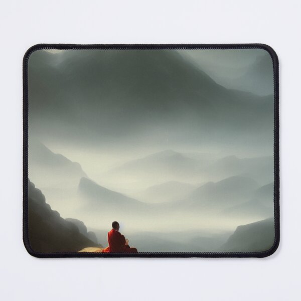 Item preview, Dali Lama Monk Praying on the Side of a Mountain designed and sold by DesignerKin.