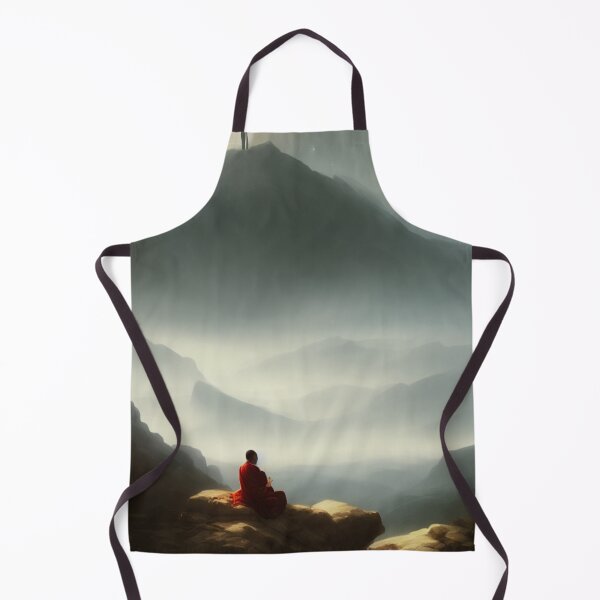 Item preview, Dali Lama Monk Praying on the Side of a Mountain designed and sold by DesignerKin.