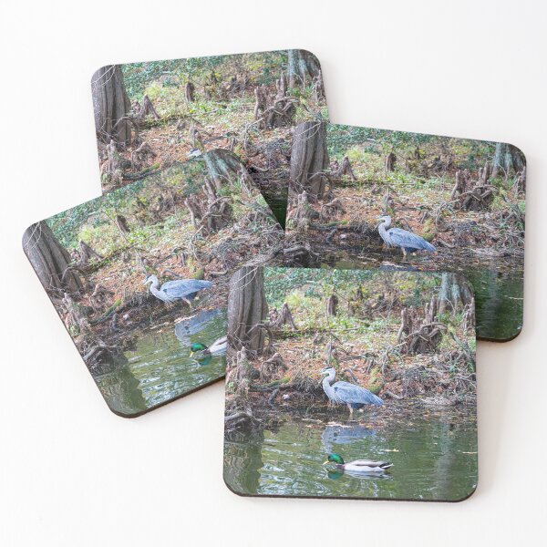 Item preview, Great Blue Heron and Mallard Duck Fishing designed and sold by ShorelineImages.