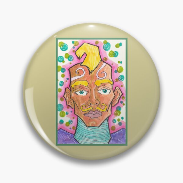 Item preview, hombre rubio con bigote mohicano designed and sold by Harold-Inks.