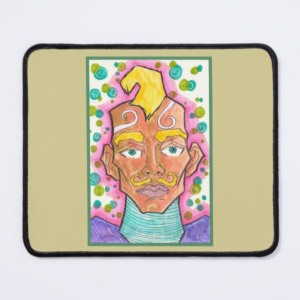 Item preview, Blond Mohawk Mustache Man designed and sold by Harold-Inks.