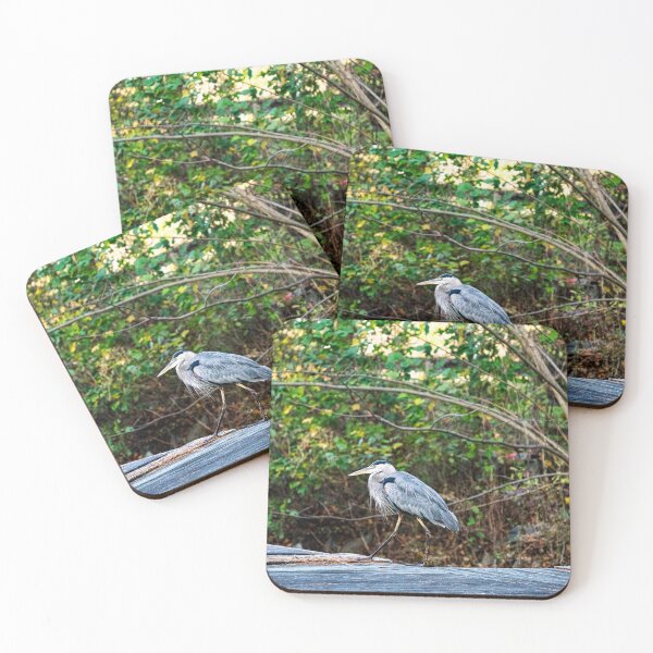 Item preview, Great Blue Heron on Wooden Dock designed and sold by ShorelineImages.
