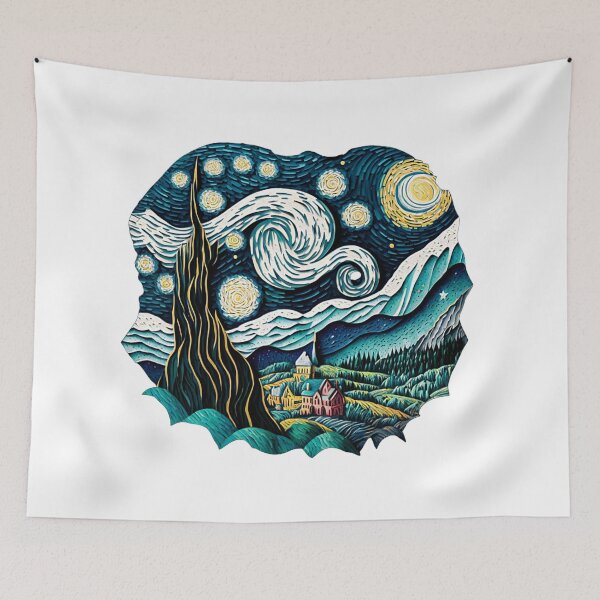 Item preview, Vincent Van Gogh Starry Night Christmas Tree designed and sold by Itis-Whatitis.
