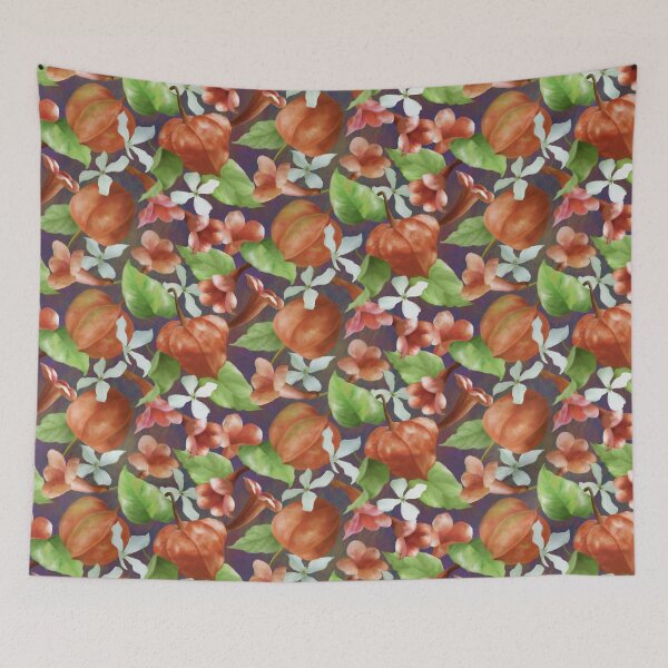 Item preview,  Watercolor Vintage Physalis,Trumpet Flowers designed and sold by Tina Veenstra.
