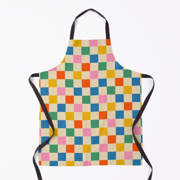Item preview, Checkerboard Check Colorful Geometric Checked Pattern Blue Green Pink Mustard Red Beige designed and sold by kierkegaard.
