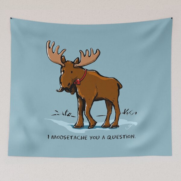 Item preview, I Moosetache You a Question designed and sold by ElephantShoe.