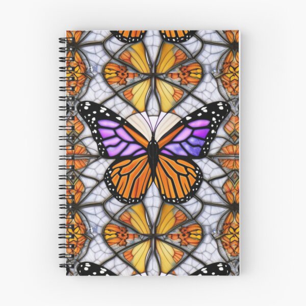 Item preview, Colourful Stained Glass Mosaic AI Pop Art Fusion Fantasy Monarch Butterfly Window designed and sold by KLP-Magick.
