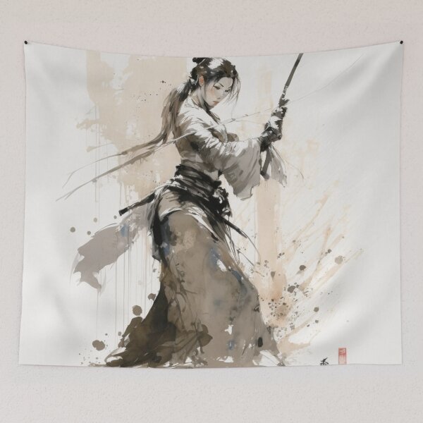 Item preview, Katana in the courtyard designed and sold by RiverstepStudio.