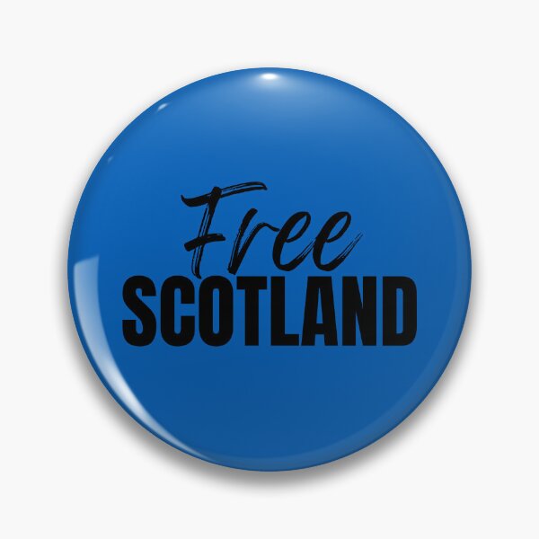 Item preview, Free Scotland - black brush font on Scottish Flag Blue designed and sold by Indy2tees.