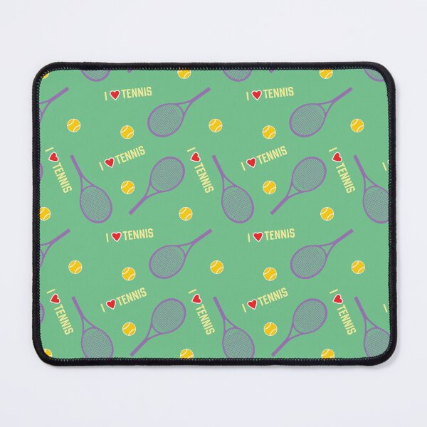 Item preview, I love tennis - minty green pattern designed and sold by EvieWoj.