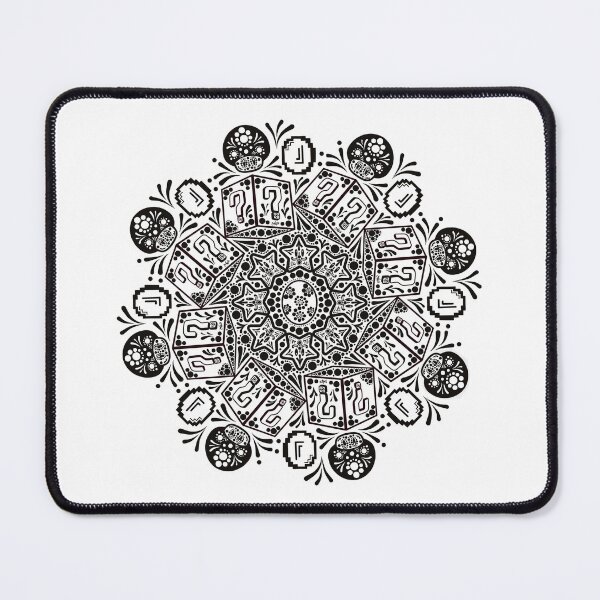 Item preview, Gamer mandala black designed and sold by pixel8edart.