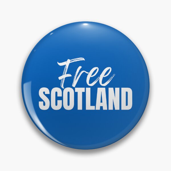 Item preview, Free Scotland - white brush font on Scottish Flag Blue designed and sold by Indy2tees.
