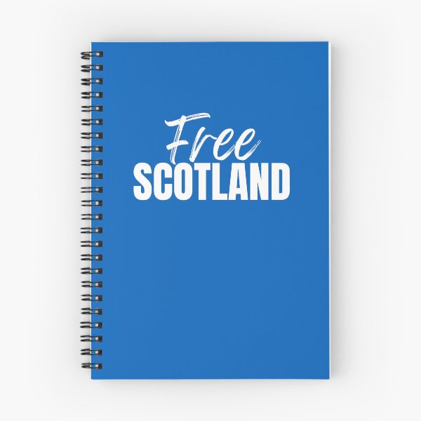 Item preview, Free Scotland - white brush font on Scottish Flag Blue designed and sold by Indy2tees.