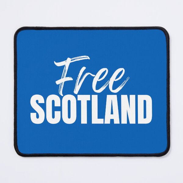 Item preview, Free Scotland - white brush font on Scottish Flag Blue designed and sold by Indy2tees.