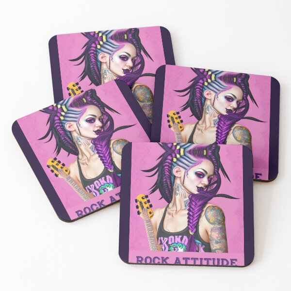 Item preview, woman guitarist rock attitude designed and sold by Artbellachi.