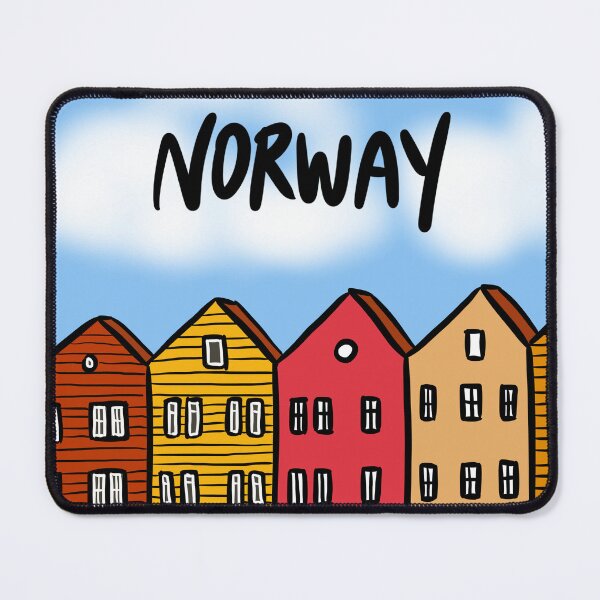 Item preview, Colourful Norway Houses (Bryggen in Bergen, Norway) designed and sold by bonniemamadraws.