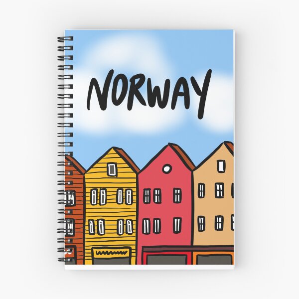 Item preview, Casas coloridas de Noruega (Bryggen en Bergen, Noruega) designed and sold by bonniemamadraws.