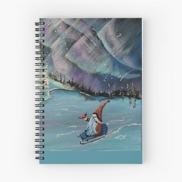 Item preview, Gnome and Cardinal Sledding under Aurora designed and sold by Debbie Center.