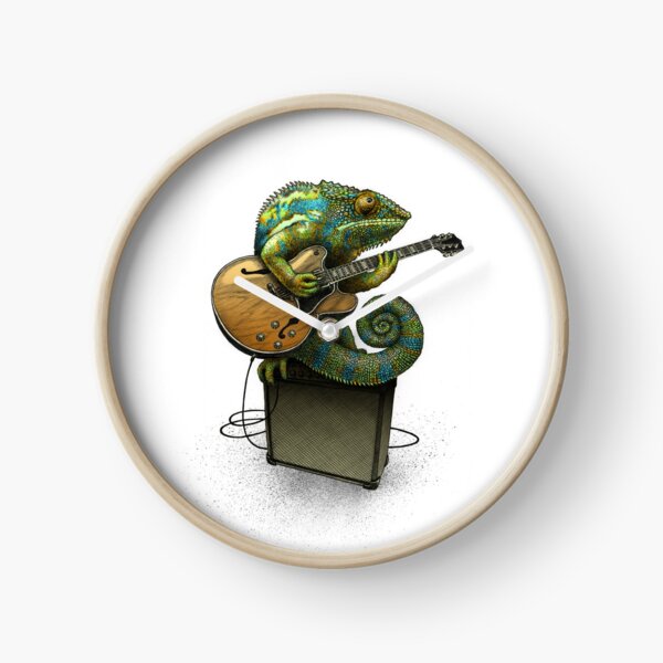 Chameleon Plays the Blues... plus a few other colors Clock