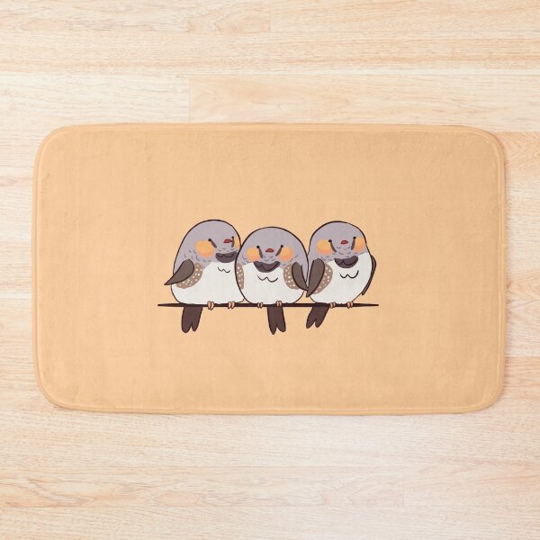 Item preview, Zebra finch - cute little 3 zebra finch birds friends  designed and sold by Yarafantasyart.