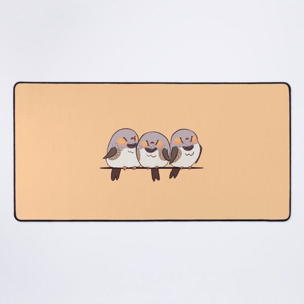 Item preview, Zebra finch - cute little 3 zebra finch birds friends  designed and sold by Yarafantasyart.