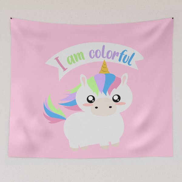 Item preview, cute colorful unicorn with text designed and sold by yessebel.