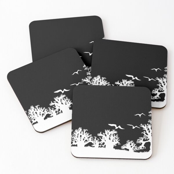 Item preview, Baobab forest silhouette white on black negative designed and sold by Tony Cisse.