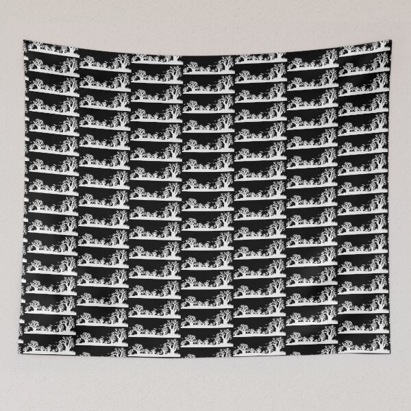 Item preview, Baobab forest silhouette white on black negative designed and sold by Tony Cisse.