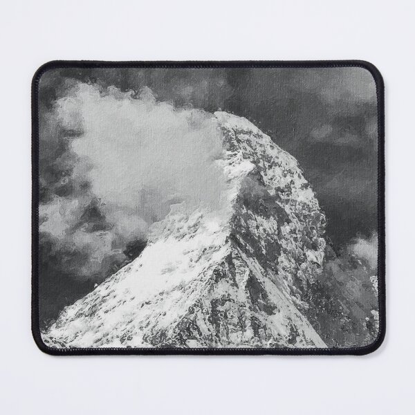 Item preview, Monochrome Matterhorn Mountain Switzerland Zermatt, Grayscale European Swiss Alps Mountains, Monochromatic Winter Matterhorn Landscape Oil Paint, Switzerland Highest Peak  designed and sold by Paintcorner.