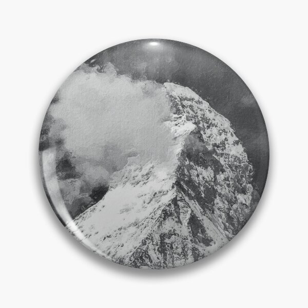 Item preview, Monochrome Matterhorn Mountain Switzerland Zermatt, Grayscale European Swiss Alps Mountains, Monochromatic Winter Matterhorn Landscape Oil Paint, Switzerland Highest Peak  designed and sold by Paintcorner.