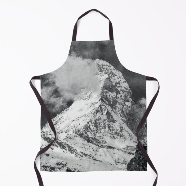 Item preview, Monochrome Matterhorn Mountain Switzerland Zermatt, Grayscale European Swiss Alps Mountains, Monochromatic Winter Matterhorn Landscape Oil Paint, Switzerland Highest Peak designed and sold by Paintcorner.