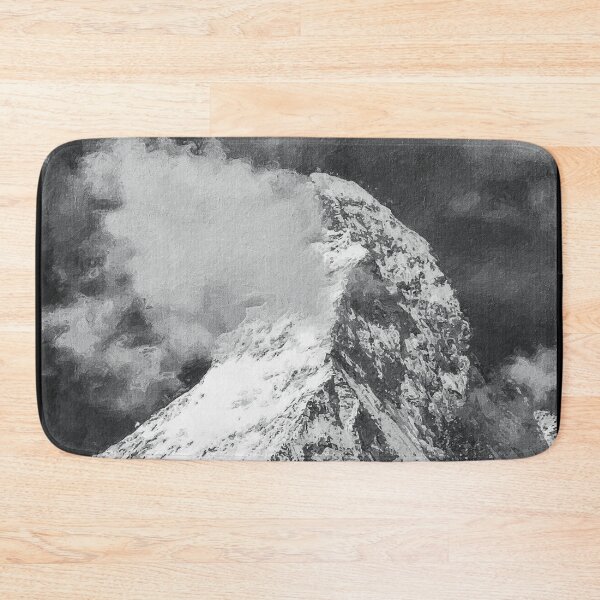 Item preview, Monochrome Matterhorn Mountain Switzerland Zermatt, Grayscale European Swiss Alps Mountains, Monochromatic Winter Matterhorn Landscape Oil Paint, Switzerland Highest Peak  designed and sold by Paintcorner.