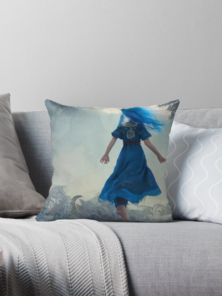 Imagen 1 de 4, Cojín con la obra Skippin Blue, diseñada y vendida por Sub-Ruminations.