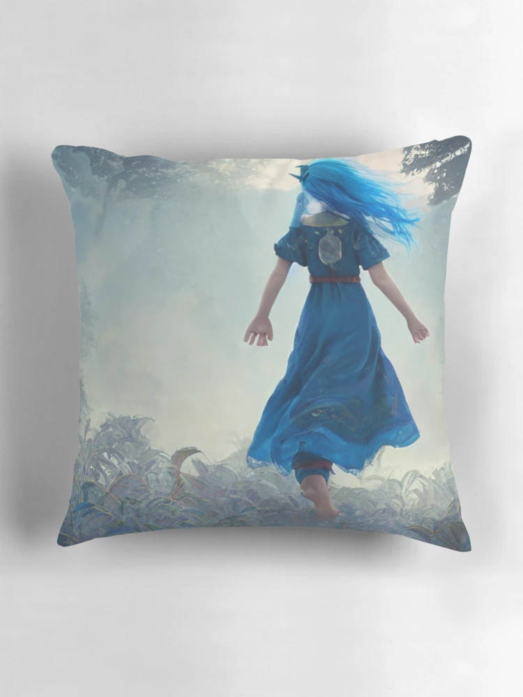 Imagen 3 de 4, Cojín con la obra Skippin Blue, diseñada y vendida por Sub-Ruminations.
