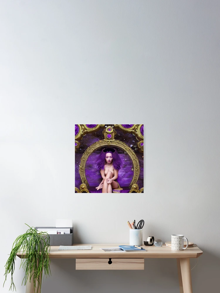 Aperçu 2 sur 3. Poster avec l'œuvre Space Queen créée et vendue par Sub-Ruminations.