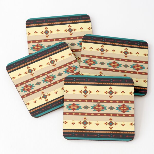 Item preview, Tribal Southwestern Design - Black, Blues, Brown, and Terracotta designed and sold by handsoftime2020.