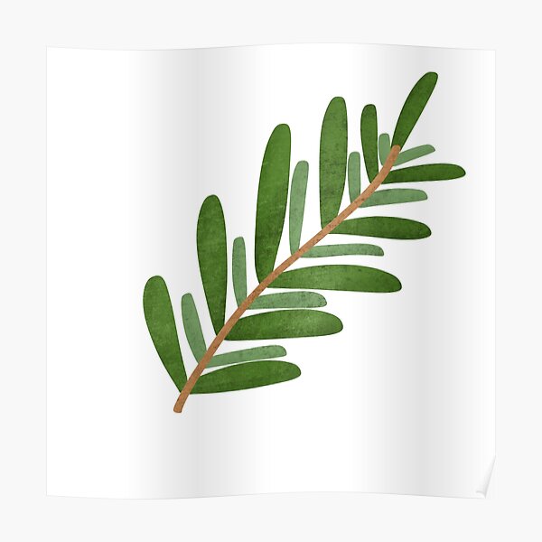 Easter green leafs texture Poster