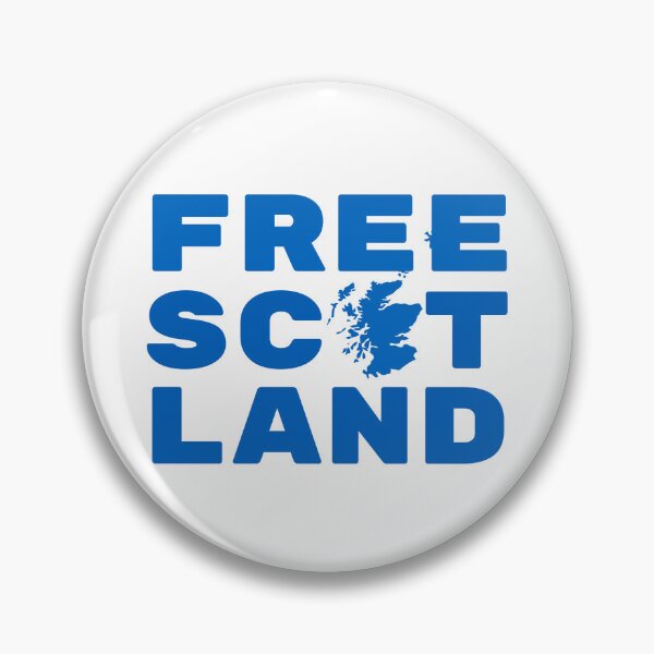 Item preview, Free Scotland - with Map of Scotland, Scottish Flag Blue on white designed and sold by Indy2tees.