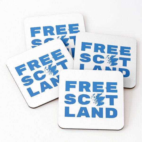 Item preview, Free Scotland - with Map of Scotland, Scottish Flag Blue on white designed and sold by Indy2tees.