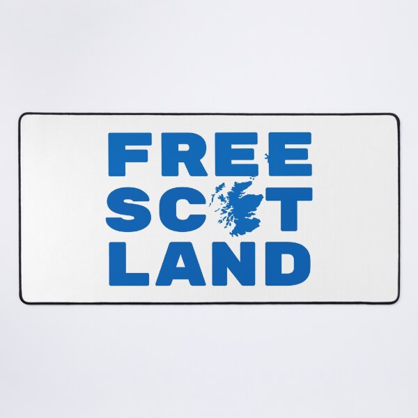 Item preview, Free Scotland - with Map of Scotland, Scottish Flag Blue on white designed and sold by Indy2tees.