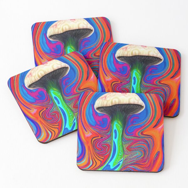 Item preview, Trippy Mushroom Painting,  with Highly Detailed Fluid Dynamics,Mushroom Painting, Colorful Mushroom Painting,Best Mushroom Paint Color designed and sold by The Best Trending Now!.