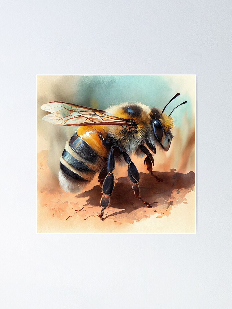 Africanized bee - Watercolor Paint