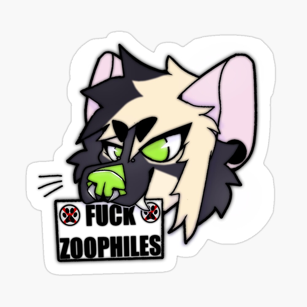 FUCK ZOOPHILES Sticker for Sale by PoisonedFluff | Redbubble