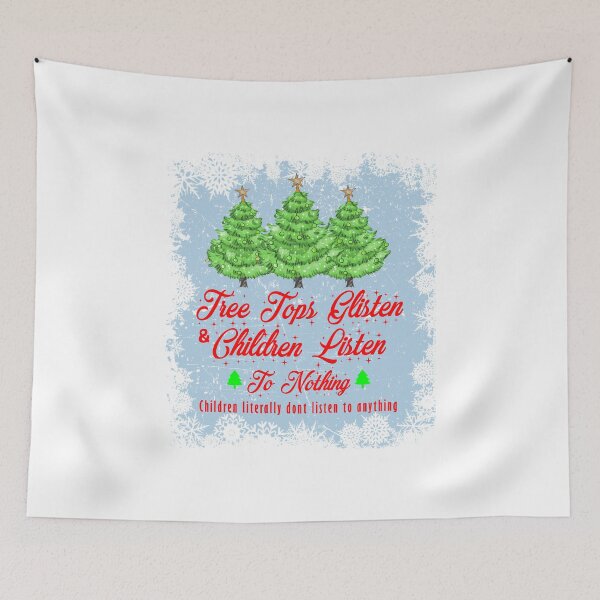 Item preview, Tree Tops Glisten And Children Listen To Nothing, Cute Xmas Tree Bleached Tee Tops designed and sold by yssnyd.