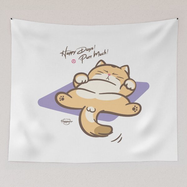 Item preview, cat lying down sleeping designed and sold by Happurr.