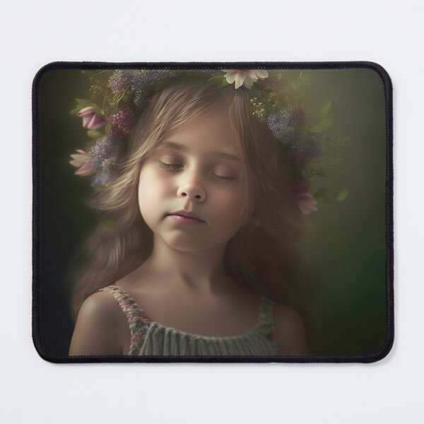 Item preview, A Young Girl Wearing A Wreath of Flowers designed and sold by Daniel Leighton.