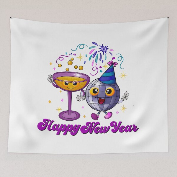 Item preview, Happy New Year friends designed and sold by BlackCatArtBB.