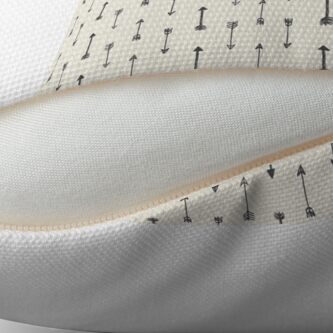 Alternate view of Cream and Black Tribal Arrow Throw Pillow