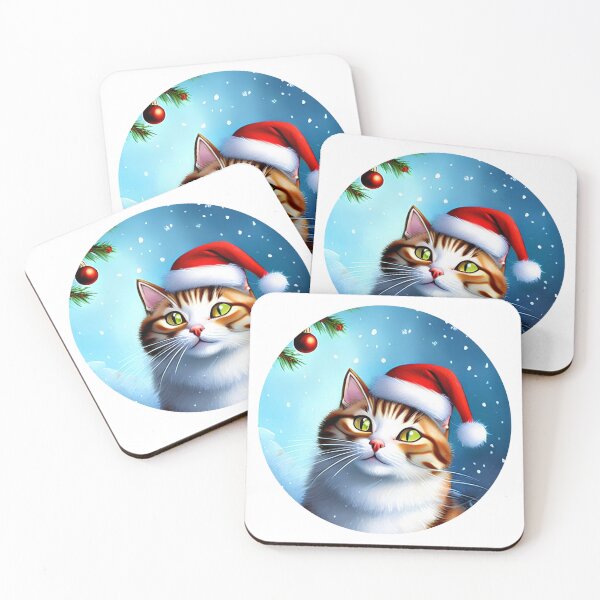 Item preview, Christmas Cat Closeup designed and sold by ArtificialCraft.