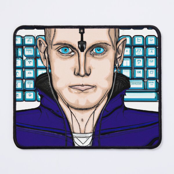 Item preview, Menacing Cyberpunk Futuristic Hacker designed and sold by Artsytee Lab.